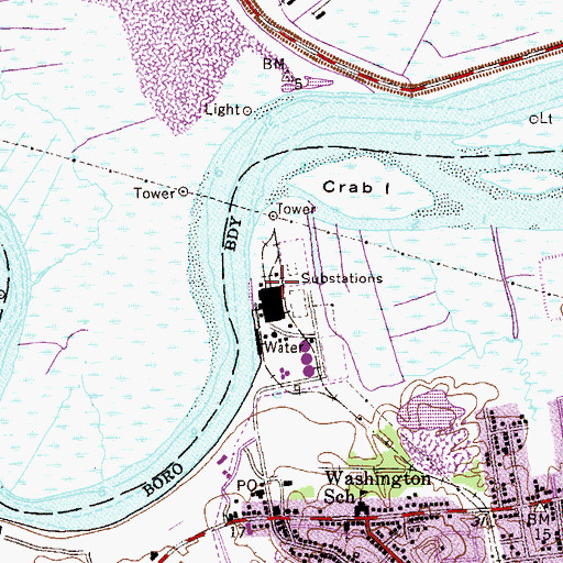 Topographic Map of Sayreville Generating Station, NJ