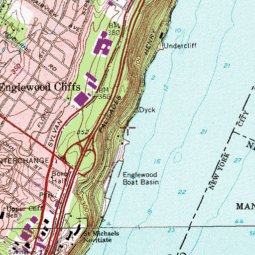 Topographic Map of Bloomer Beach, NJ