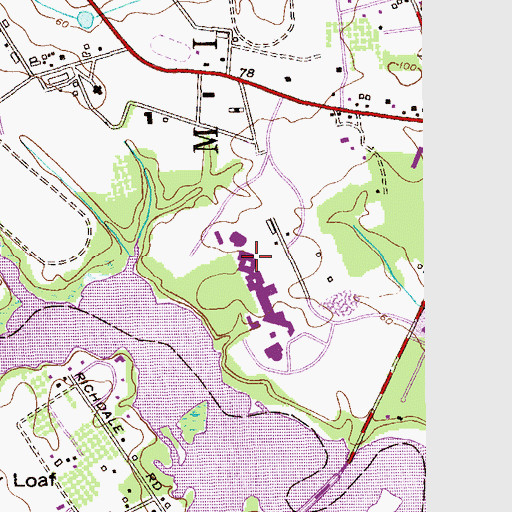 Topographic Map of Bankier Library, NJ