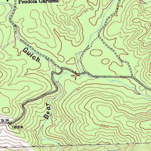 Topographic Map of Green Gulch, CA