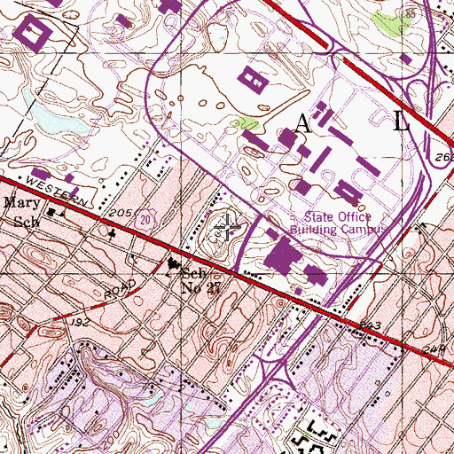 Topographic Map of Eagle Hill Cemetery, NY