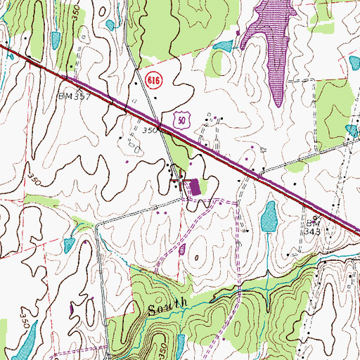 Topographic Map of Arcola Community Center, VA