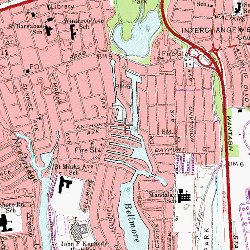 Topographic Map of Club House Canal, NY