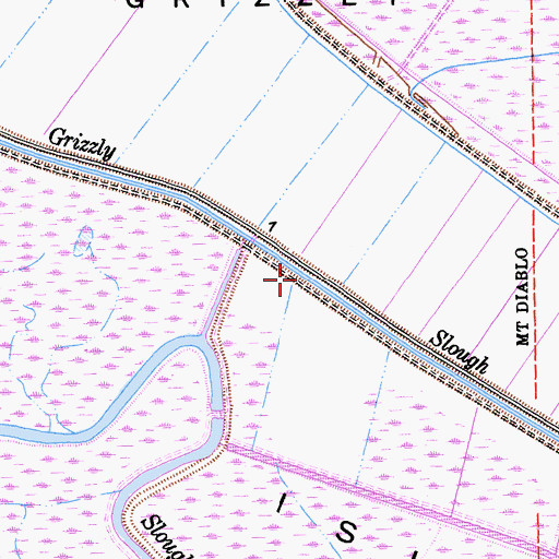 Topographic Map of Grizzly Slough, CA