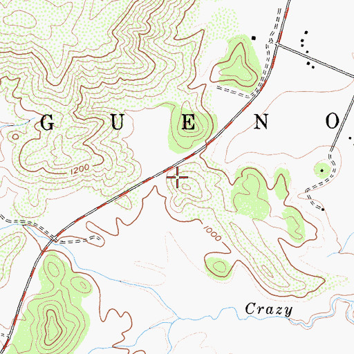 Topographic Map of Guenoc, CA