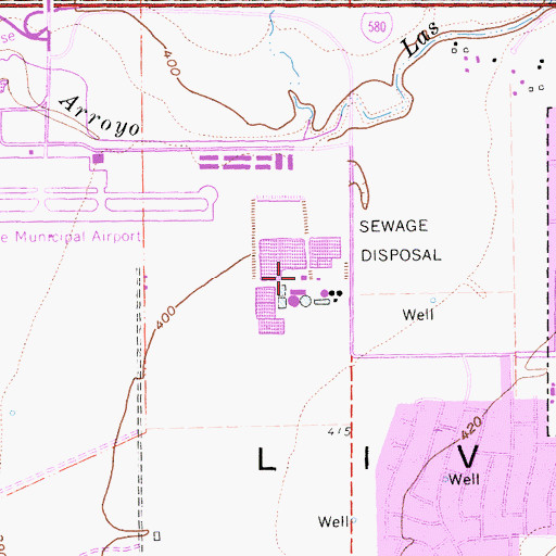 Topographic Map of Livermore Water Reclaimation Plant, CA