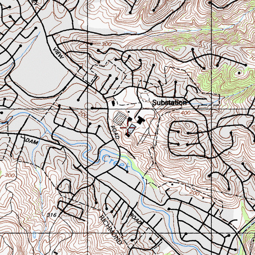 Topographic Map of Sobrante Water Treatment Plant, CA