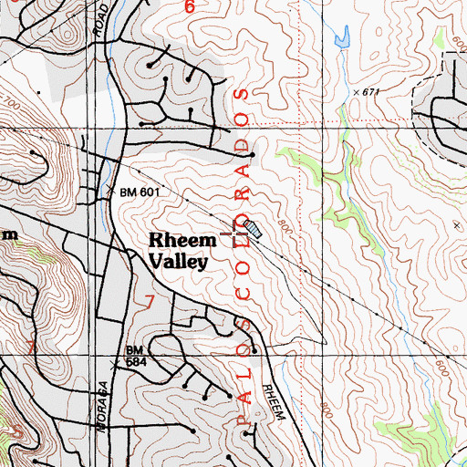 Topographic Map of Fay Hill Reservoir, CA