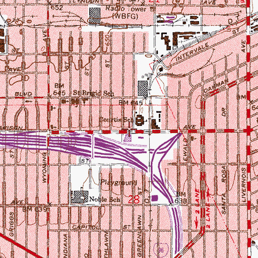 Topographic Map of Triumphant Life Church of God in Christ, MI