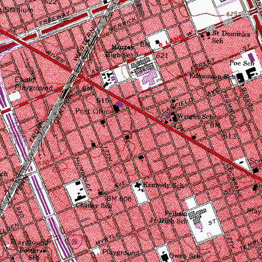 Topographic Map of United Kingdom and Missionary Baptist Church, MI