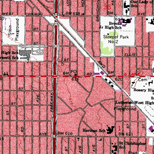 Topographic Map of Unity Fellowship Church of God in Christ, MI