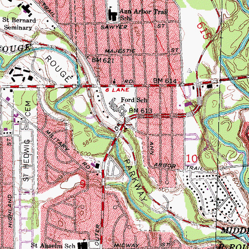 Topographic Map of Universal Learning Academy, MI