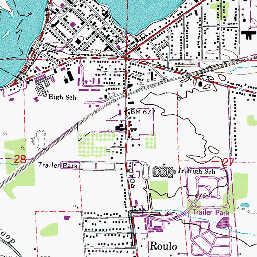 Topographic Map of Van Buren Alternative Education School, MI