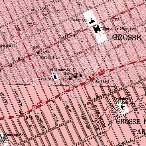 Topographic Map of Victors' Center, MI