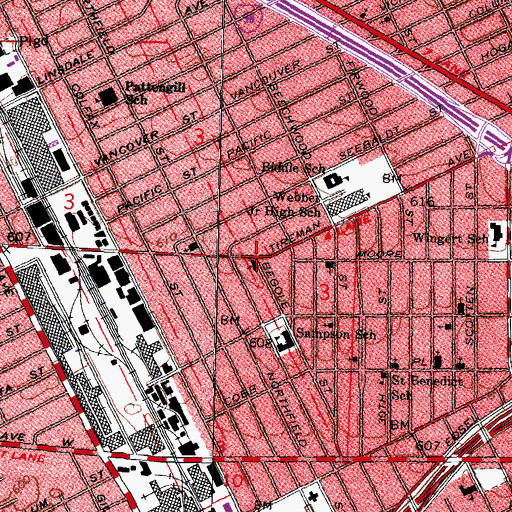 Topographic Map of Victory Way Assembly Church of God in Christ, MI