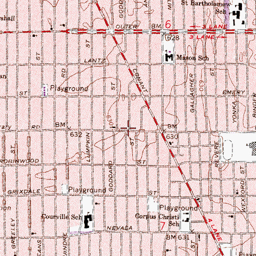 Topographic Map of W L Bonner Christian Academy, MI