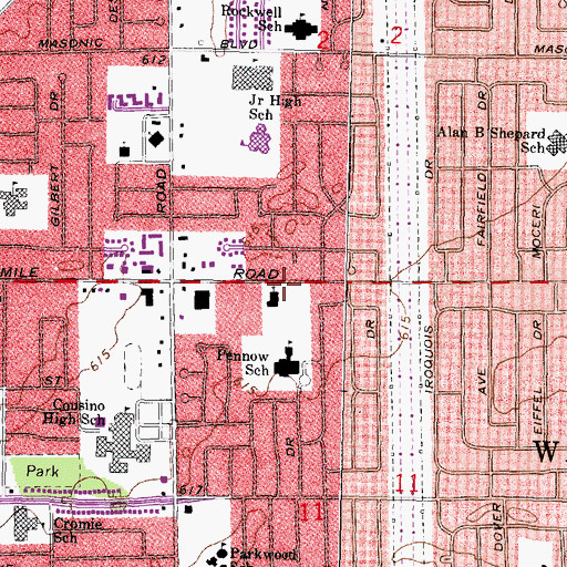 Topographic Map of Warren Seventh Day Adventist Junior Academy, MI