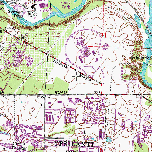 Topographic Map of Washtenaw Medical Building, MI