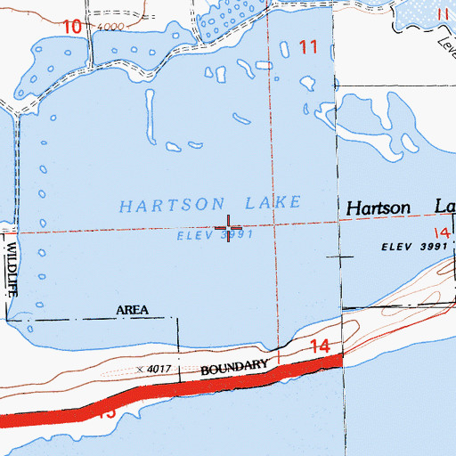 Topographic Map of Hartson Lake, CA