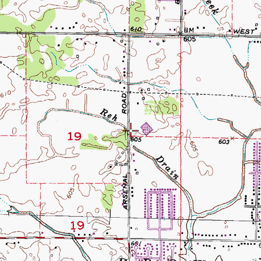 Topographic Map of Wegienka Elementary School, MI