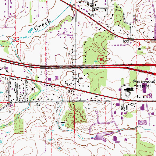 Topographic Map of West Ann Arbor Health Center, MI