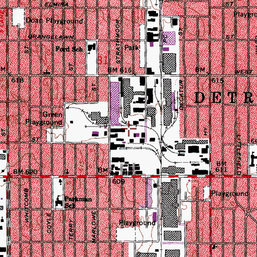 Topographic Map of West Maintenance Hub, MI