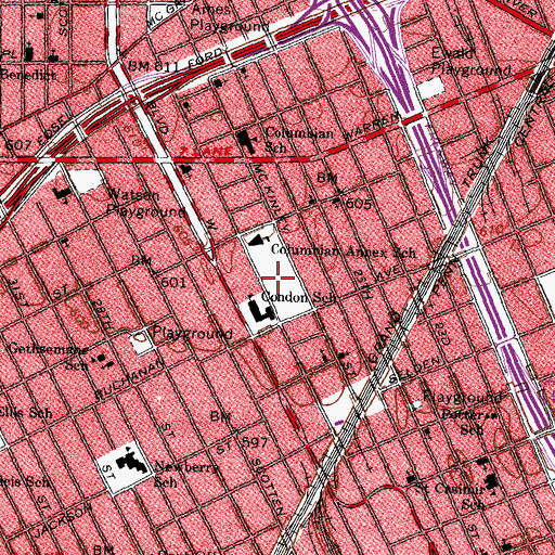 Topographic Map of Westside Multicultural Academy, MI