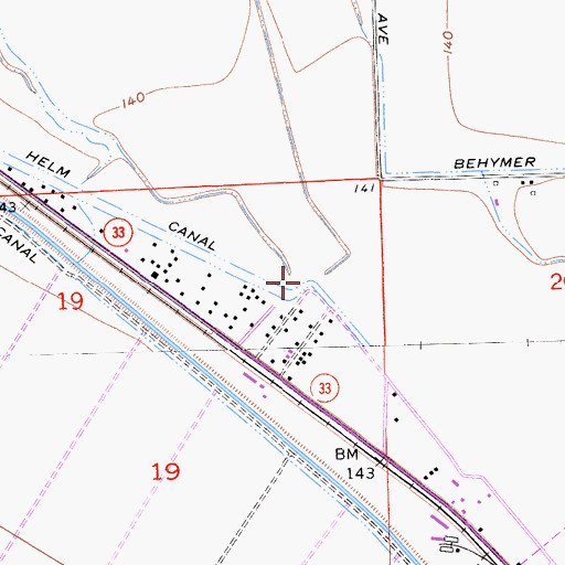 Topographic Map of Helm Canal, CA