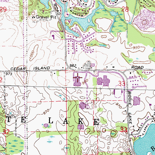 Topographic Map of White Lake Middle School, MI