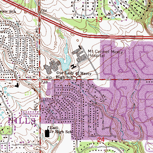 Topographic Map of William Costick Activities Center, MI