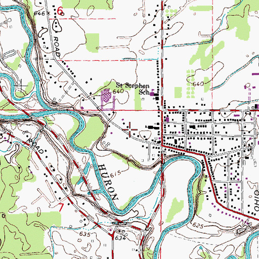 Topographic Map of William D Miller Elementary School, MI
