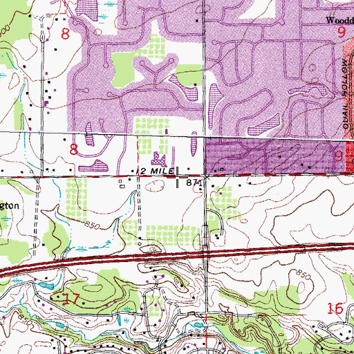 Topographic Map of William Tyndale College, MI