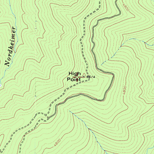 Topographic Map of High Point, CA