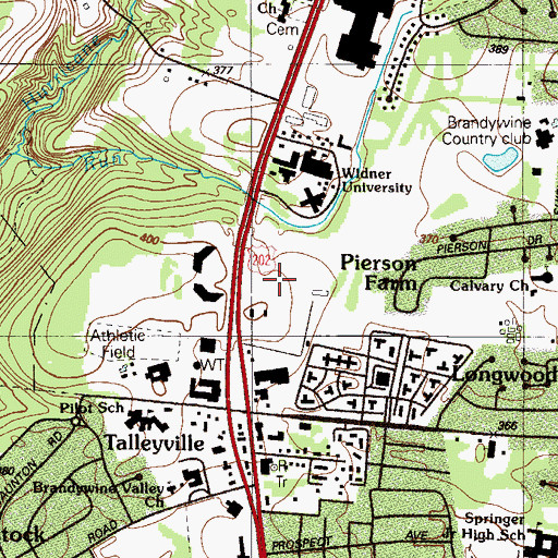 Topographic Map of Concord Square Shopping Center, DE