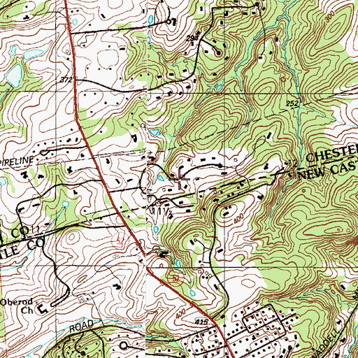 Topographic Map of Cossart Creek, DE