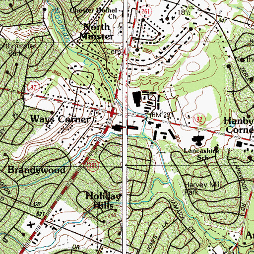 Topographic Map of F and N Shop Village Shopping Center, DE