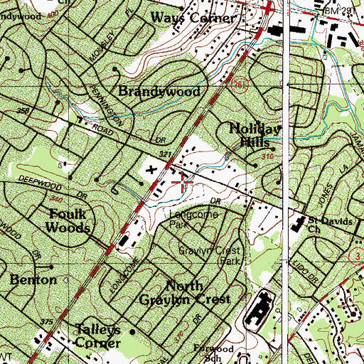 Topographic Map of Foulkwood Professional Building, DE