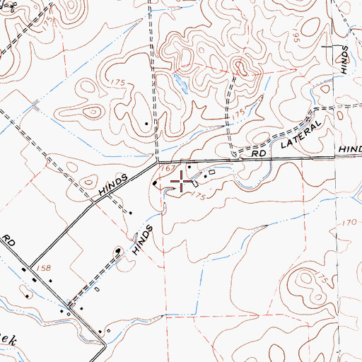 Topographic Map of Hinds Lateral, CA