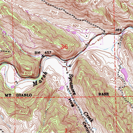 Topographic Map of Hog Canyon, CA