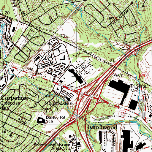 Topographic Map of Northtowne Plaza Shopping Center, DE