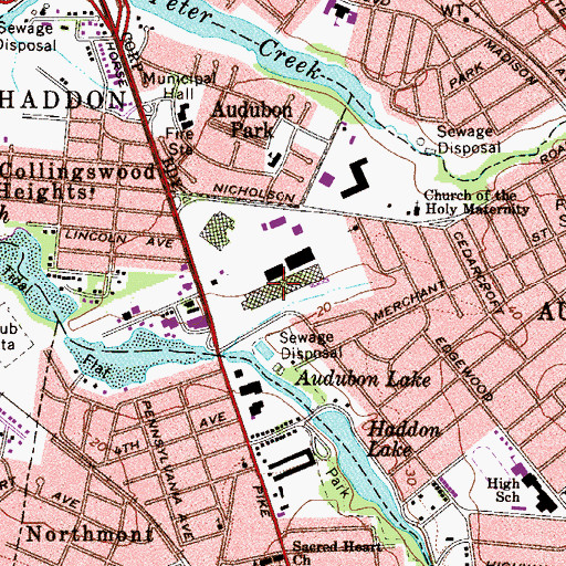 Topographic Map of Black Horse Pike Shopping Center, NJ