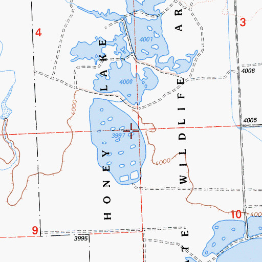 Topographic Map of Honey Lake State Wildlife Area, CA