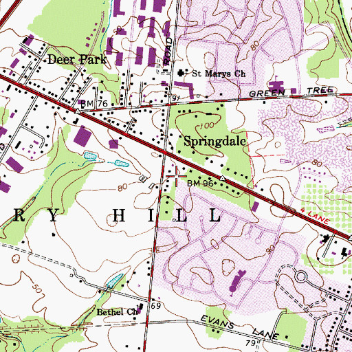 Topographic Map of Camden Community College Rohrer City, NJ