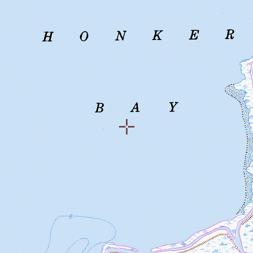 Topographic Map of Honker Bay, CA