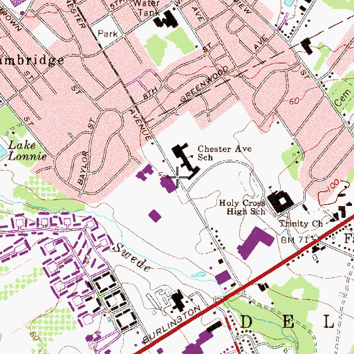 Topographic Map of Delran Emergency Squad Station 239, NJ