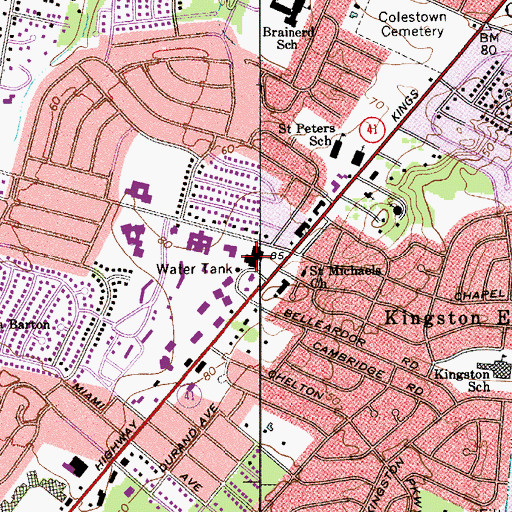 Topographic Map of Ellisburg Shopping Center, NJ