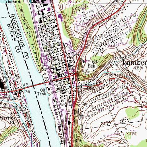 Topographic Map of Fleetwing Fire Station, NJ