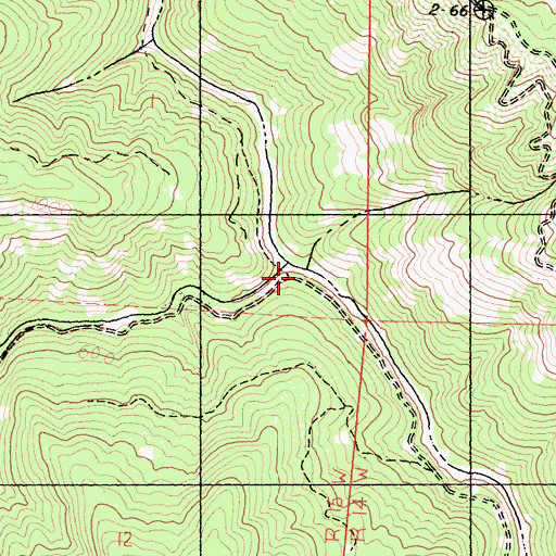 Topographic Map of Horse Creek, CA