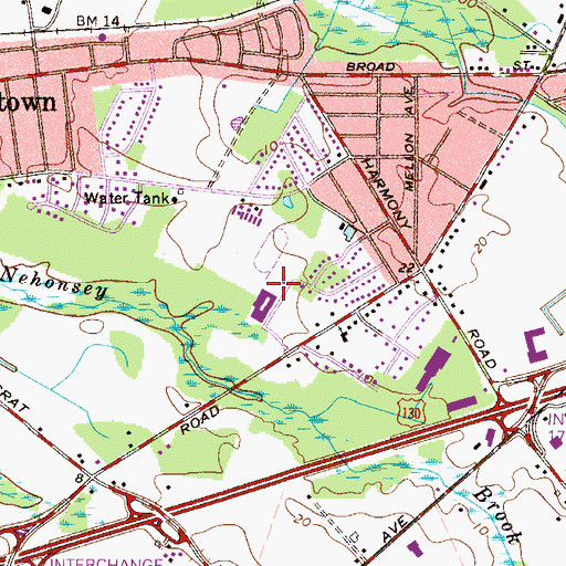 Topographic Map of Greenwich Township Branch Library, NJ