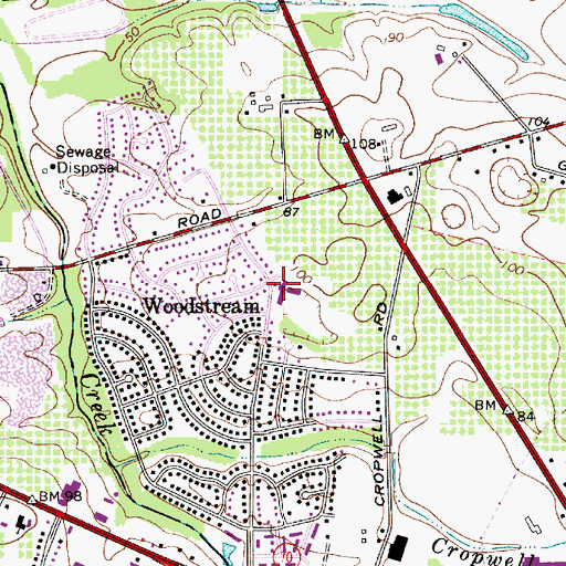 Topographic Map of Harold Van Zant Elementary School, NJ